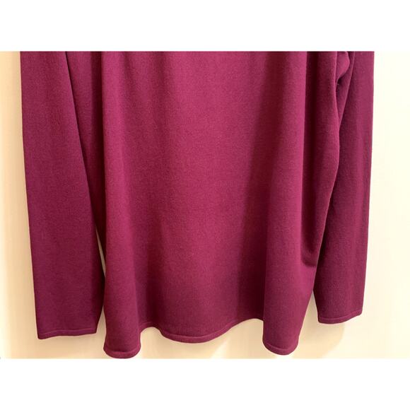Torrid Sweater Size 2 Burgundy Black Knit Back Lace Pullover Relaxed Fit - Picture 6 of 10
